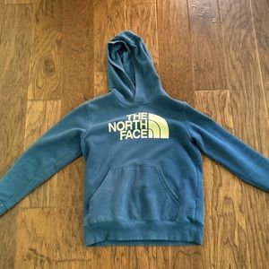 Blue North Face Logo Youth 10/12 Hoodie